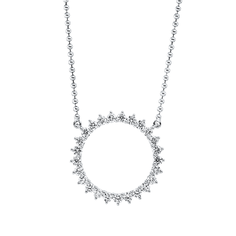 Collier 18 kt WG Kreis