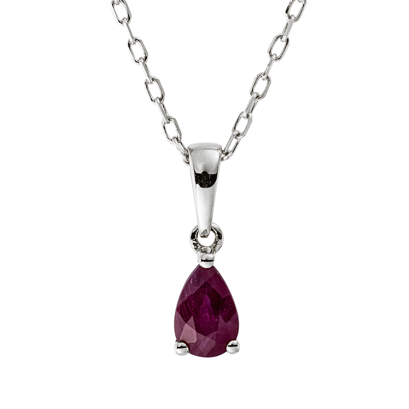 Collier 3er-Krappe 18 kt WG Tropfen
