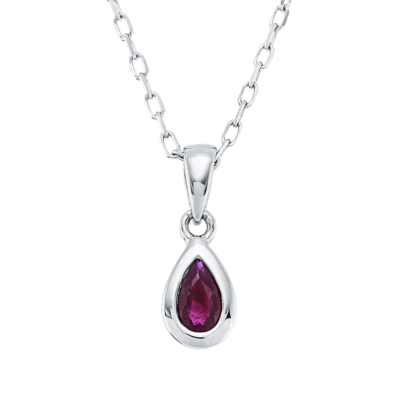 Collier Zarge 18 kt WG Tropfen, mit ZÖ 42 cm