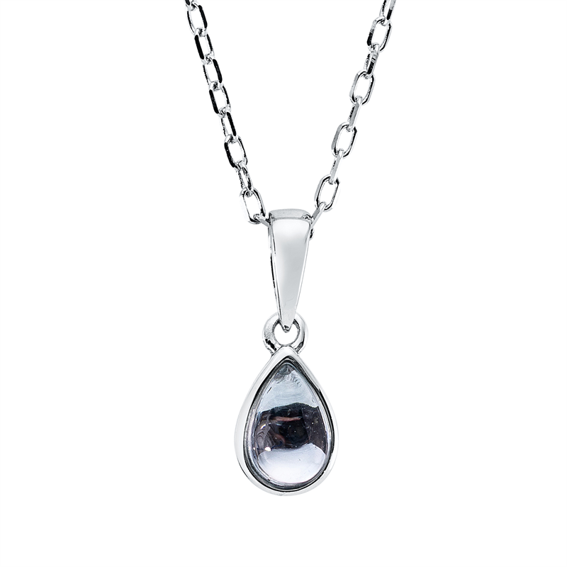 Collier Zarge 18 kt WG Tropfen