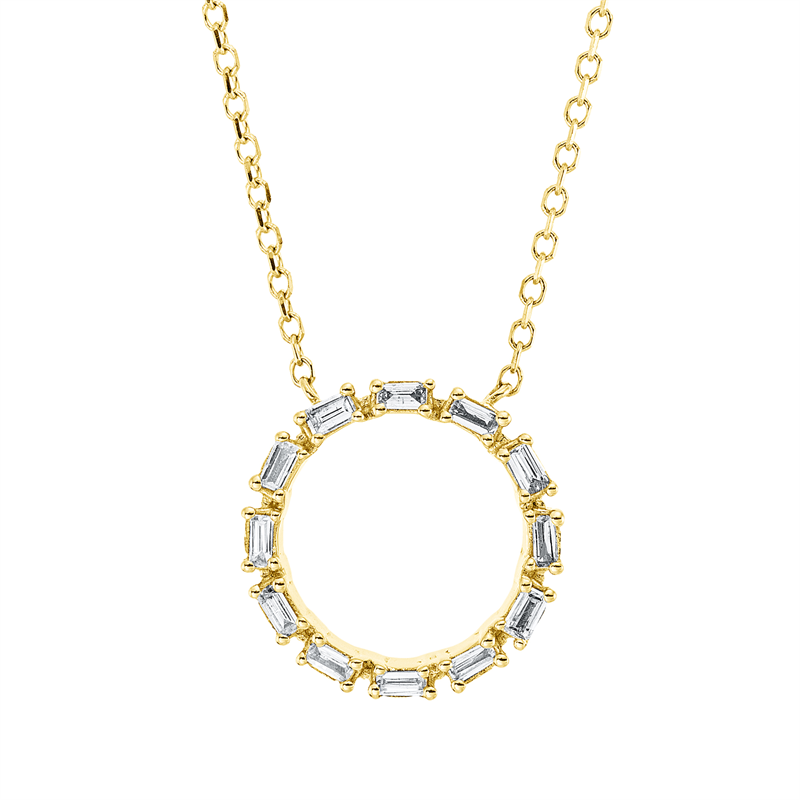 Collier 18 kt GG Kreis, mit ZÖ 40 cm, 42cm