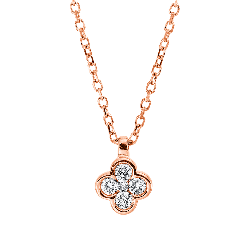 Collier 18 kt RG, mit ZÖ 40 cm + 42 cm