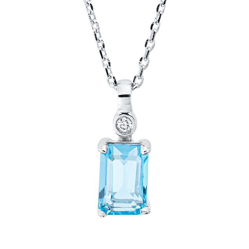 Collier 18 kt WG, mit ZÖ 42 cm