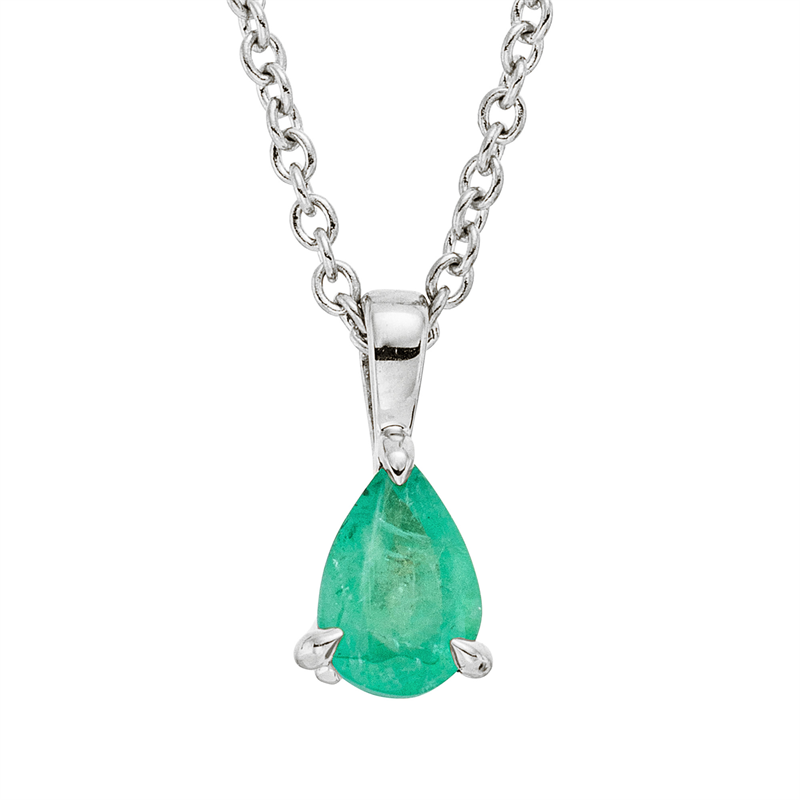 Collier 18 kt WG, mit ZÖ 42 cm