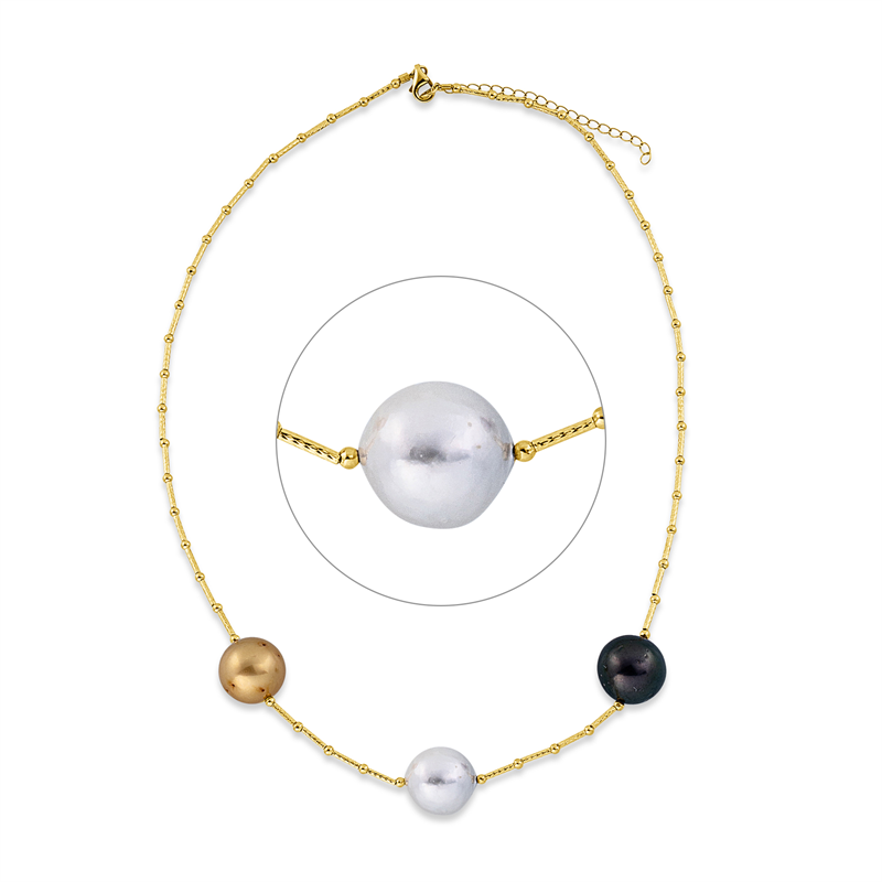 Collier 18 kt GG, mit ZÖ 40 cm