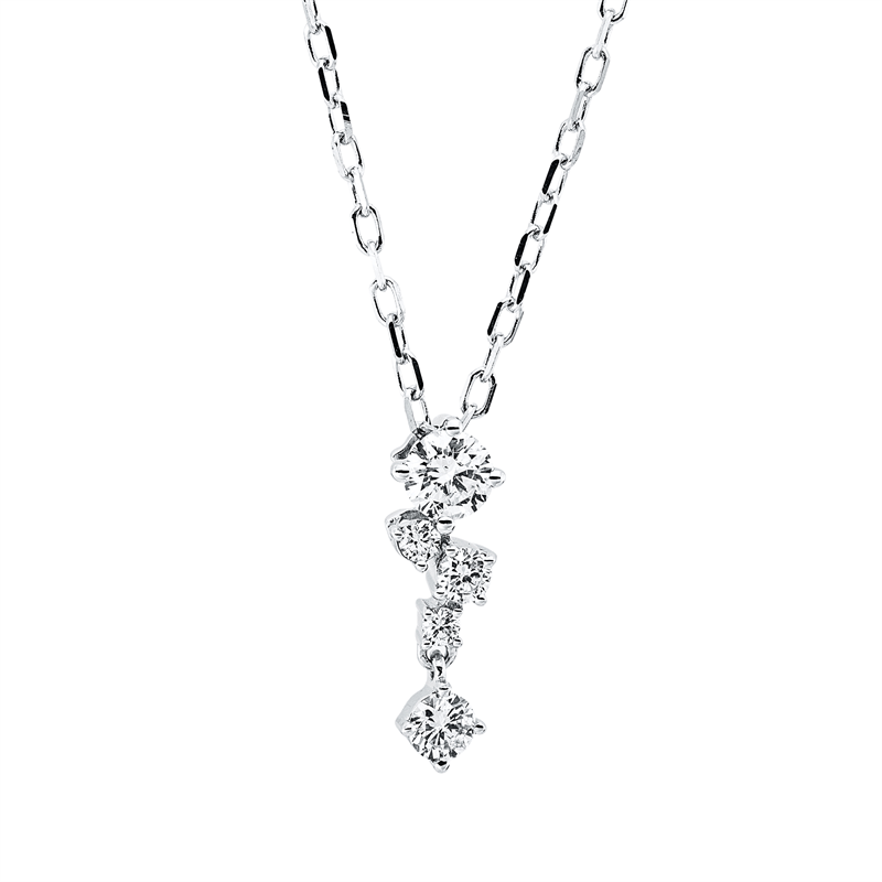Collier 18 kt WG, ZÖ 40,6+43 cm