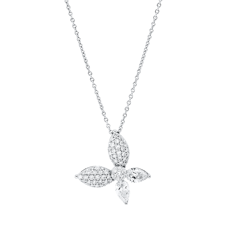 Collier 18 kt WG Schmetterling