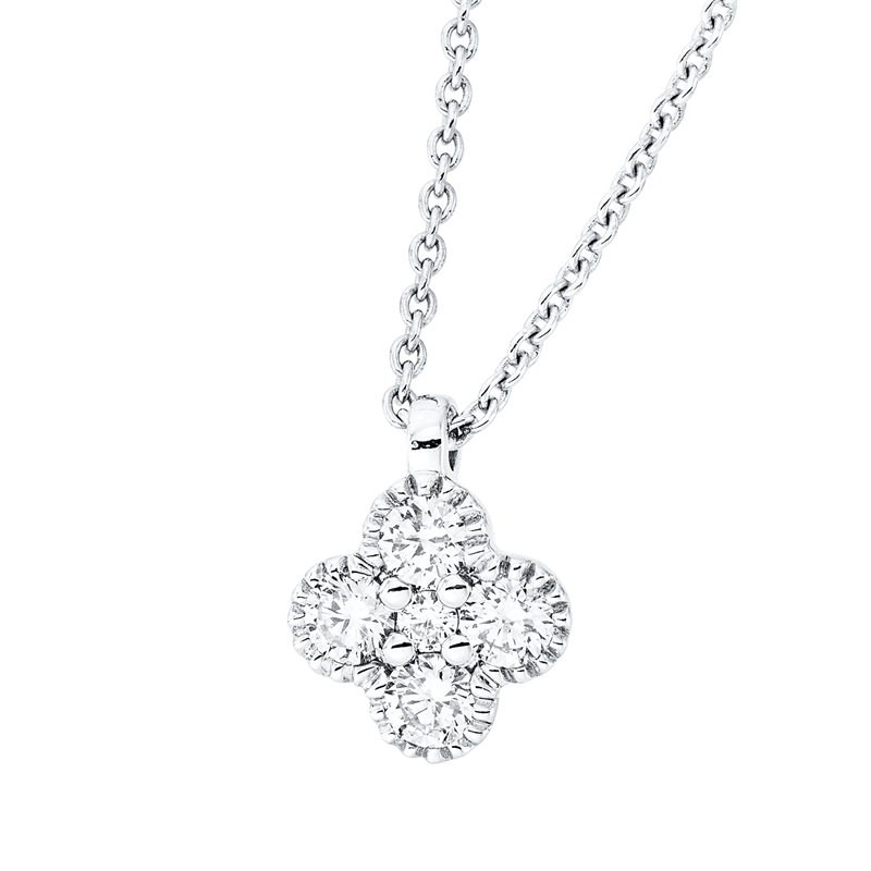 Collier 18 kt WG, mit ZÖ 42 cm