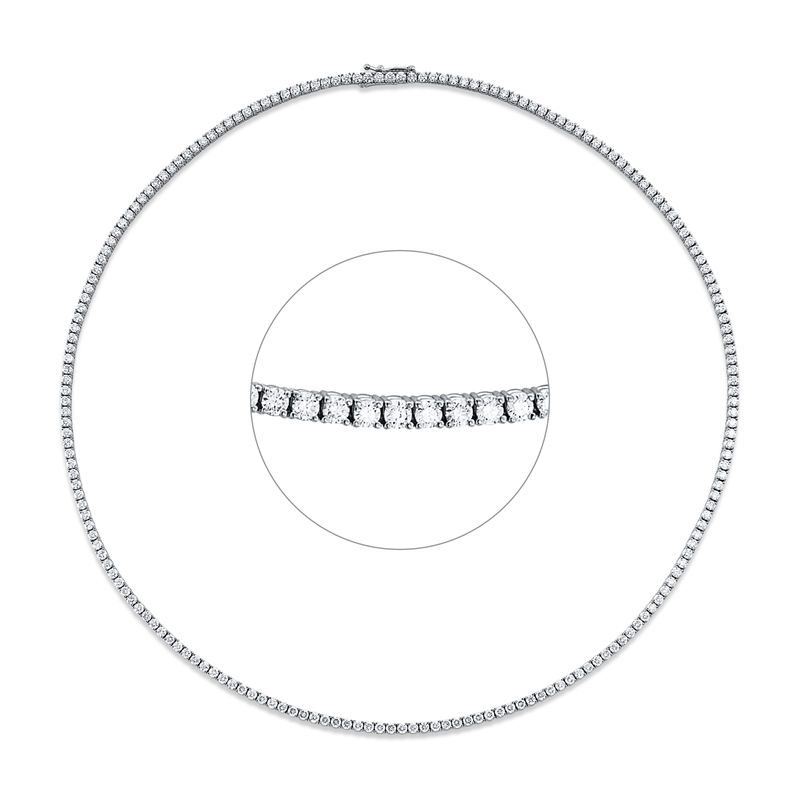 Collier 4er-Krappe 18 kt WG, Premium Edition