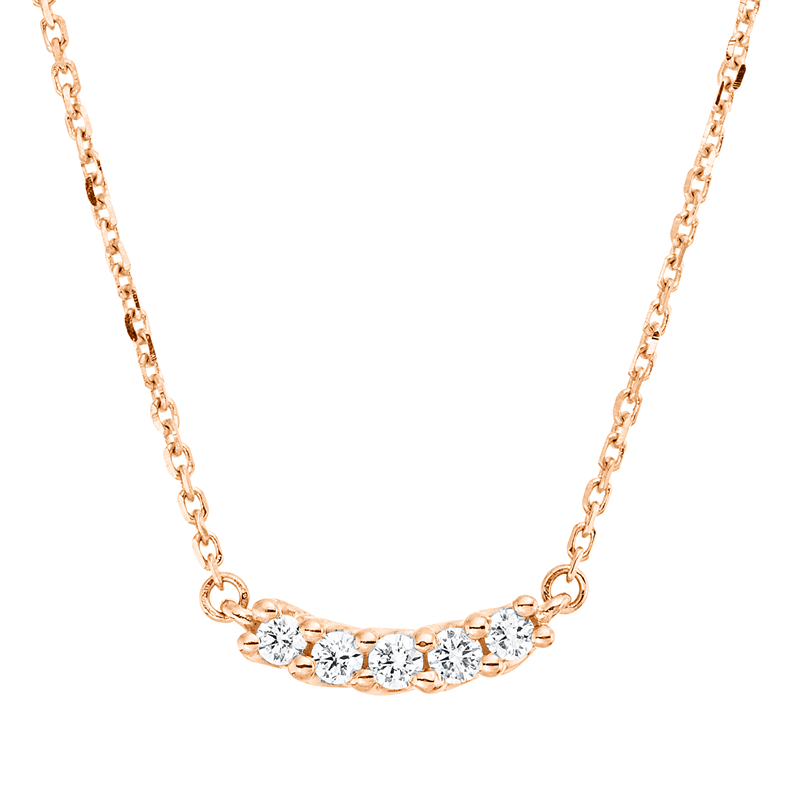 Collier 18 kt RG, mit ZÖ 42 cm