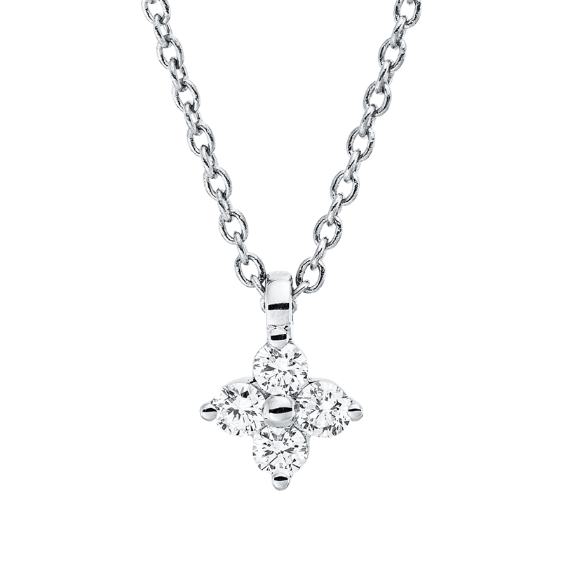 Collier 18 kt WG, mit ZÖ 42 cm