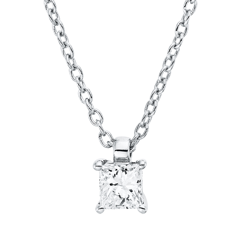 Collier 4er-Krappe 18 kt WG, mit ZÖ 42 cm