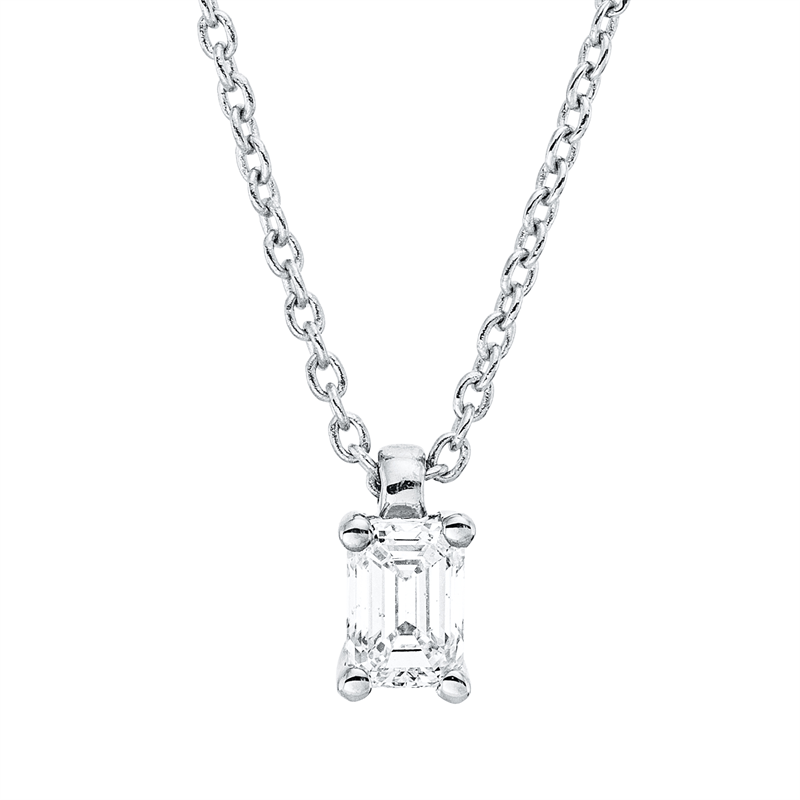 Collier 4er-Krappe 18 kt WG, mit ZÖ 42 cm