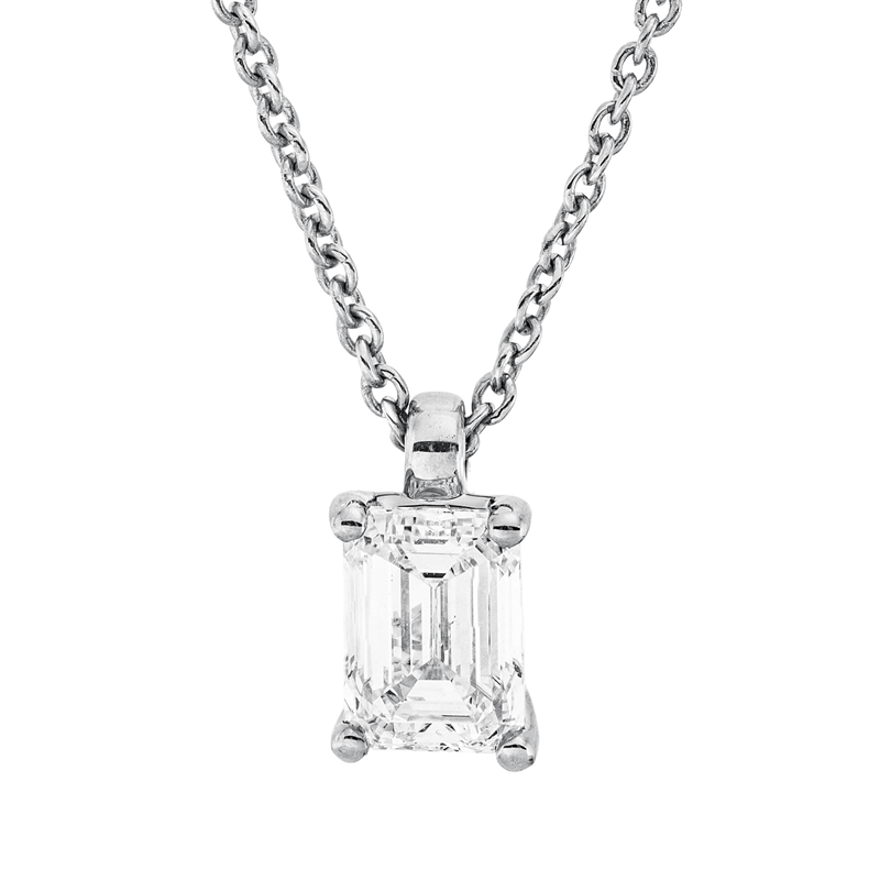 Collier 4er-Krappe 18 kt WG, GIA2235658095, mit ZÖ 42 cm