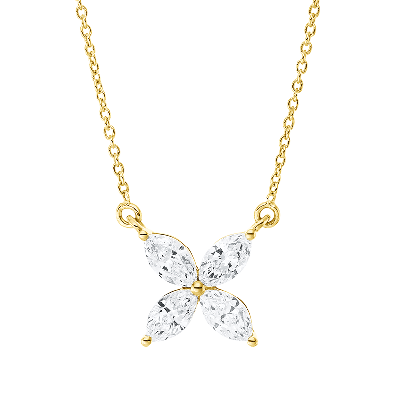 Collier 18 kt GG, mit ZÖ 40 cm + 42,5 cm