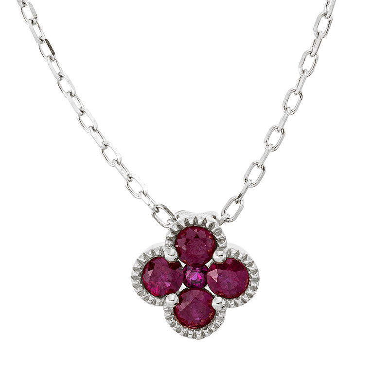 Collier 18 kt WG, mit ZÖ 40 cm + 43 cm