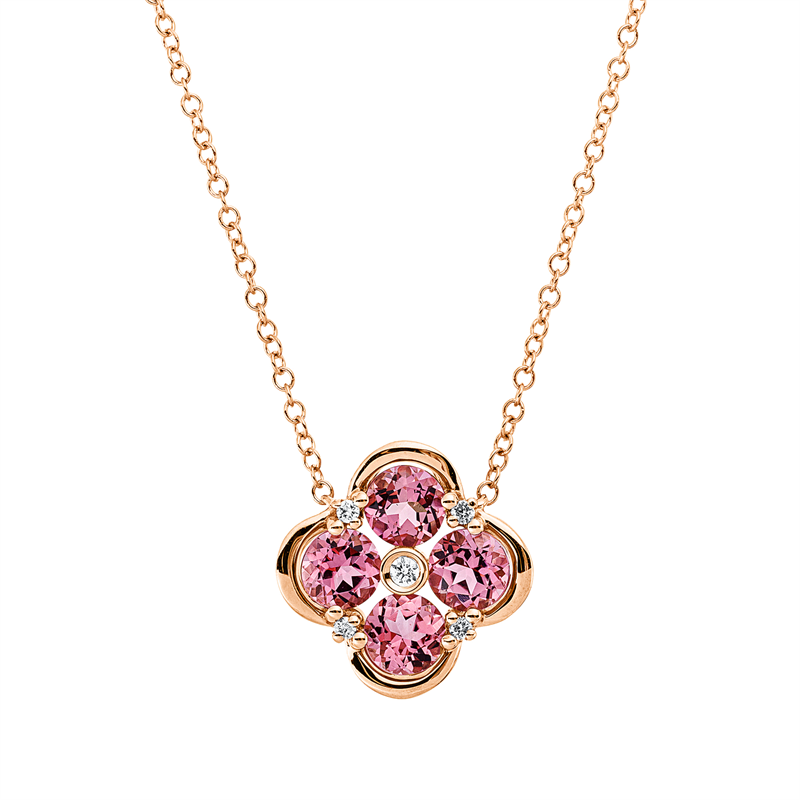 Collier 18 kt RG, mit ZÖ 40,6 cm