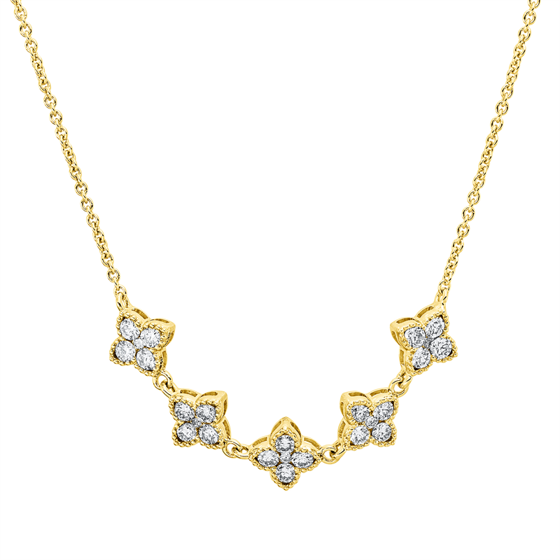 Collier 18 kt GG, mit ZÖ 40 cm + 42,5 cm