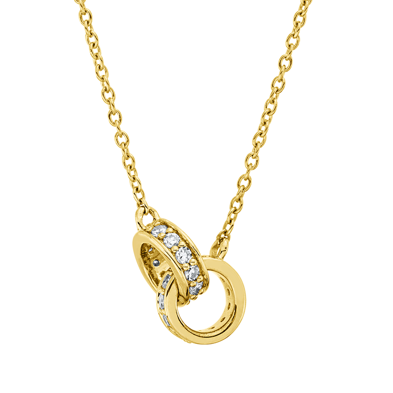 Collier 18 kt GG, mit ZÖ 40 cm + 42,5 cm