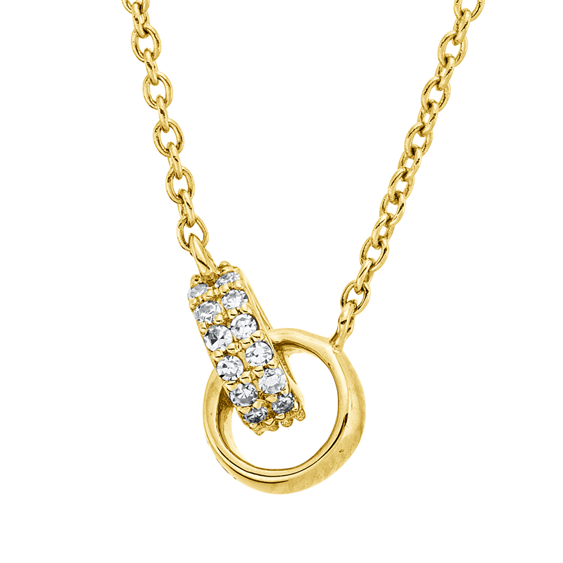 Collier 18 kt GG, mit ZÖ 40 cm + 42,5 cm