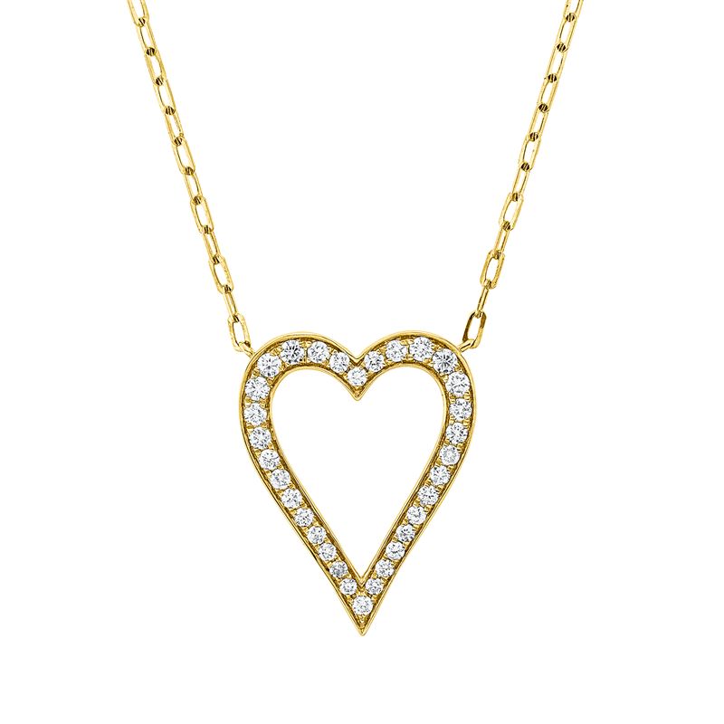 Collier 18 kt GG Herz, mit ZÖ 40 cm