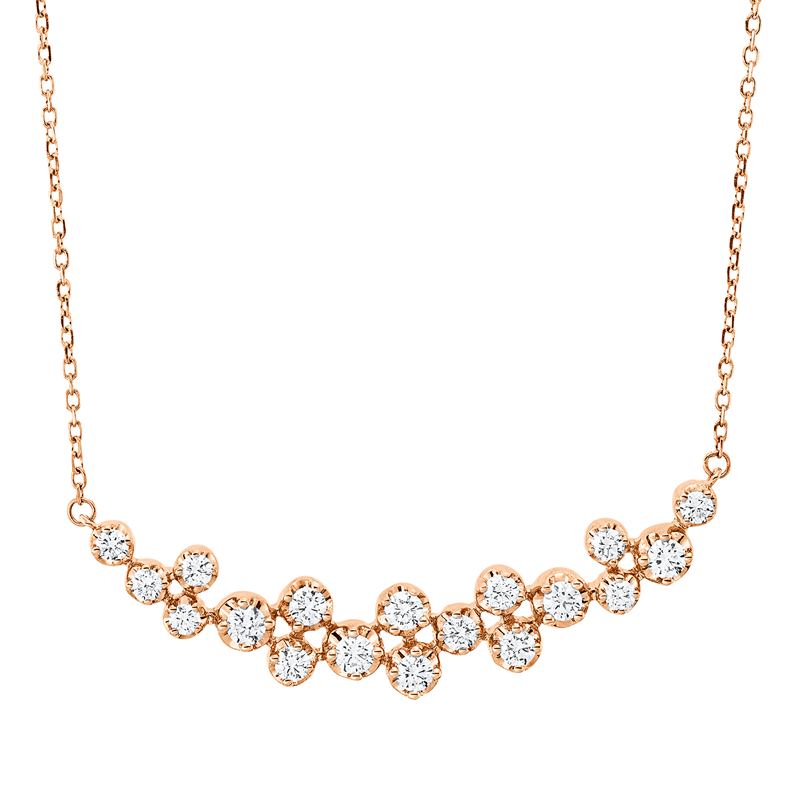 Collier 18 kt RG, mit ZÖ 40 cm