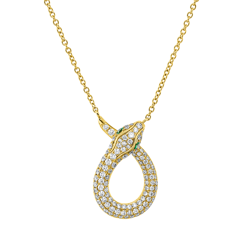 Collier 18 kt GG Schlange