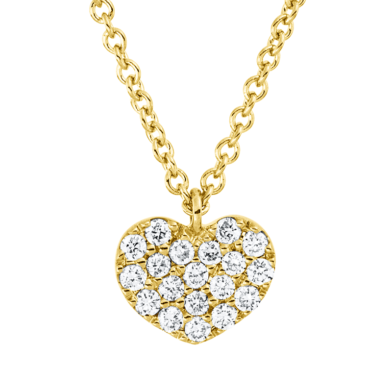 Collier 18 kt GG Herz, mit Öse