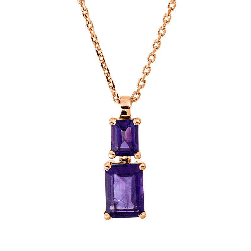 Collier 18 kt RG, mit ZÖ 42 cm