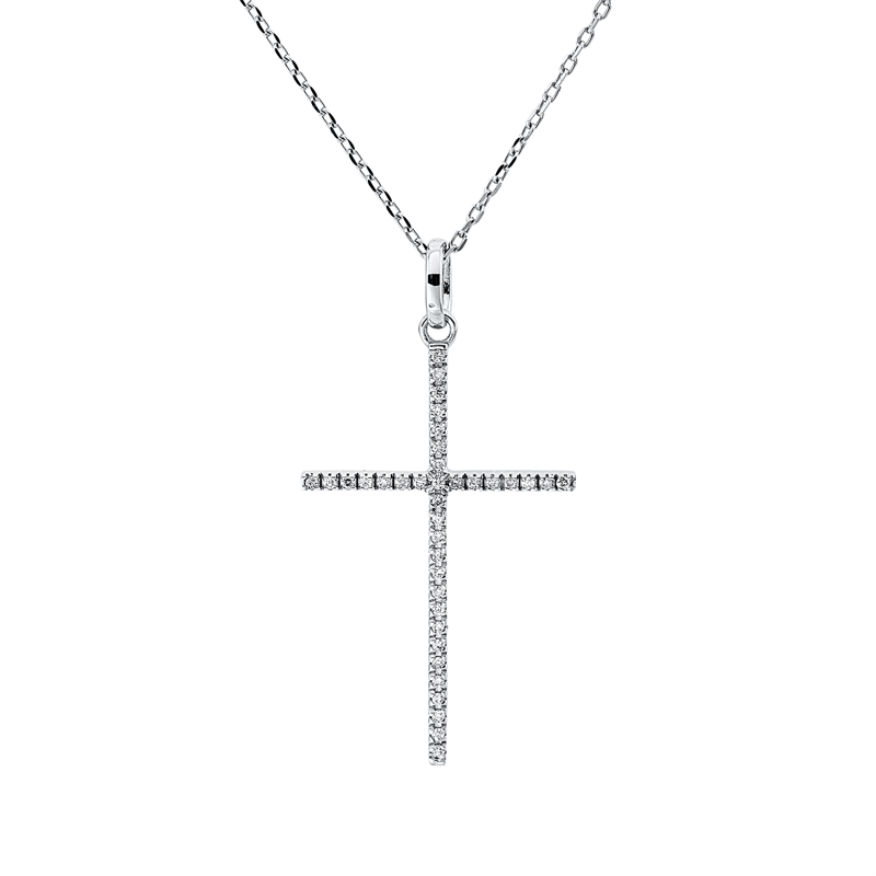 Collier 18 kt WG, mit Öse