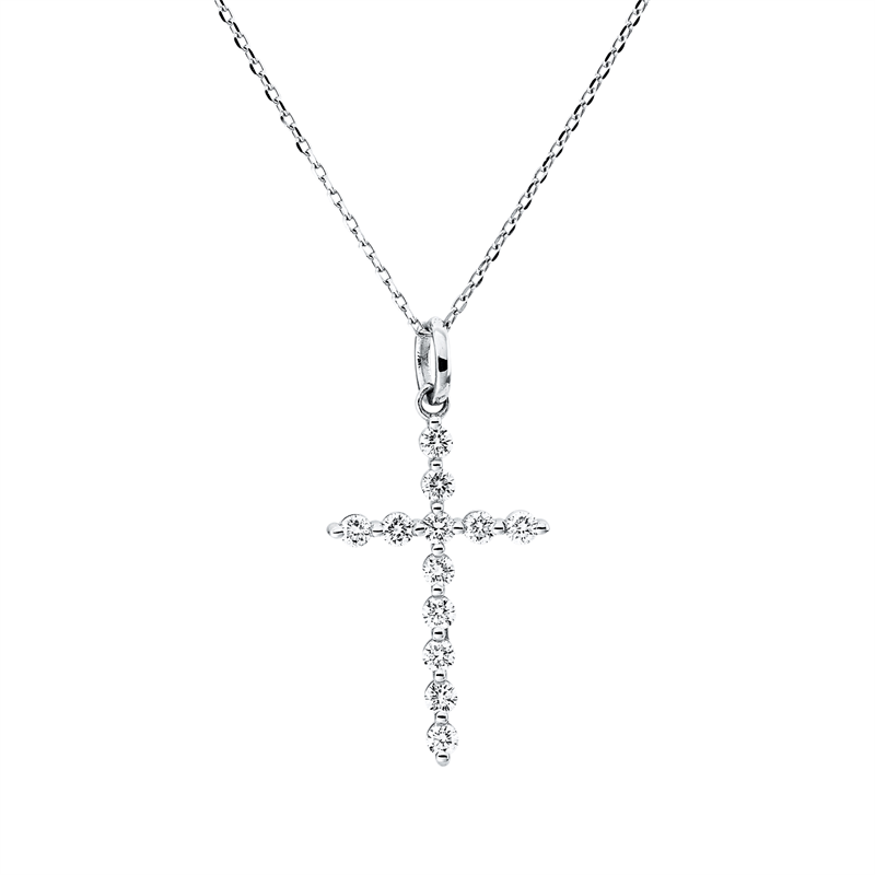 Collier 18 kt WG, mit Öse