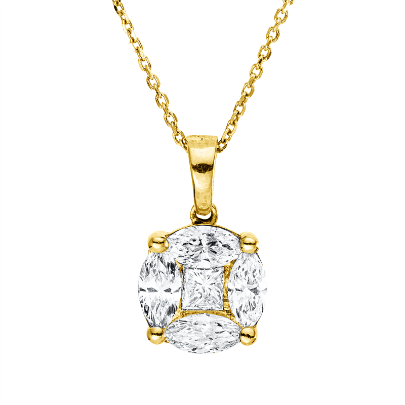 Collier 18 kt GG, mit Öse