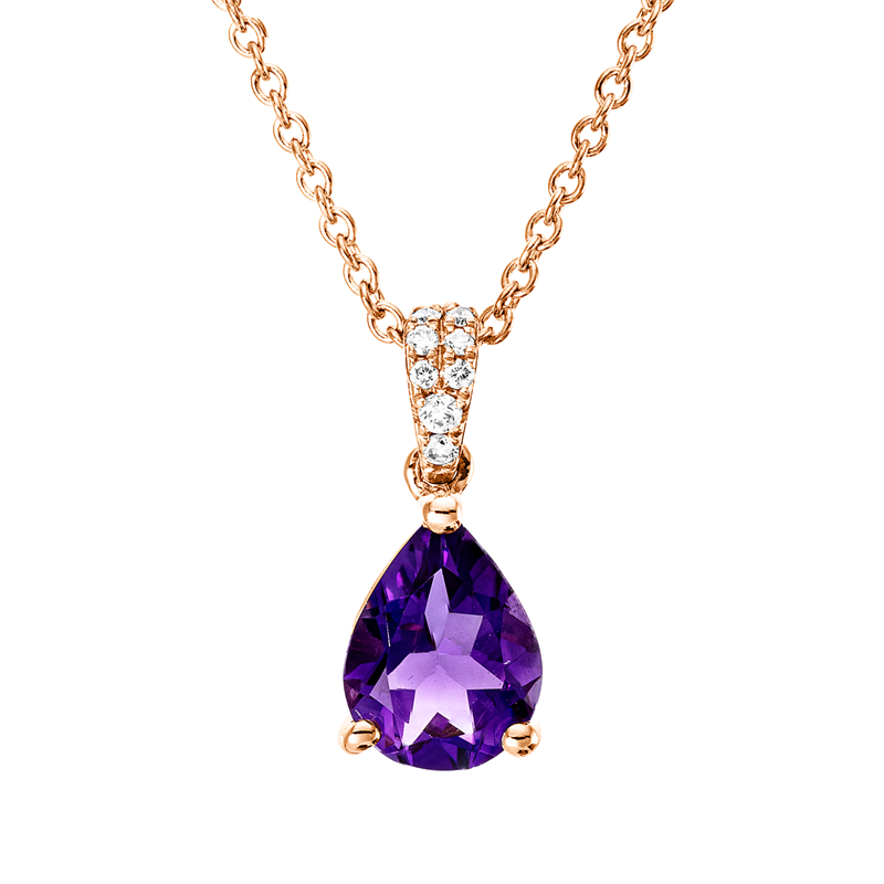 Collier 18 kt RG, mit ZÖ 42 cm