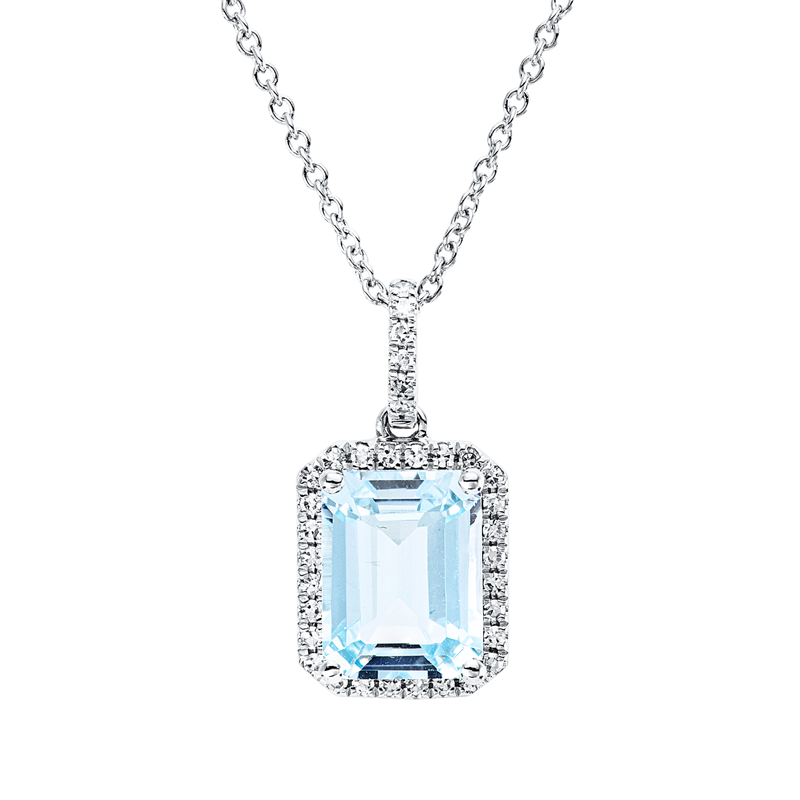 Collier 18 kt WG, mit ZÖ 42 cm