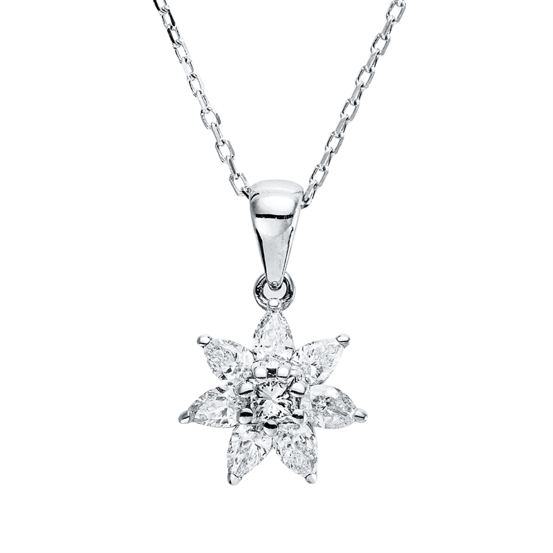 Collier 18 kt WG, mit Öse