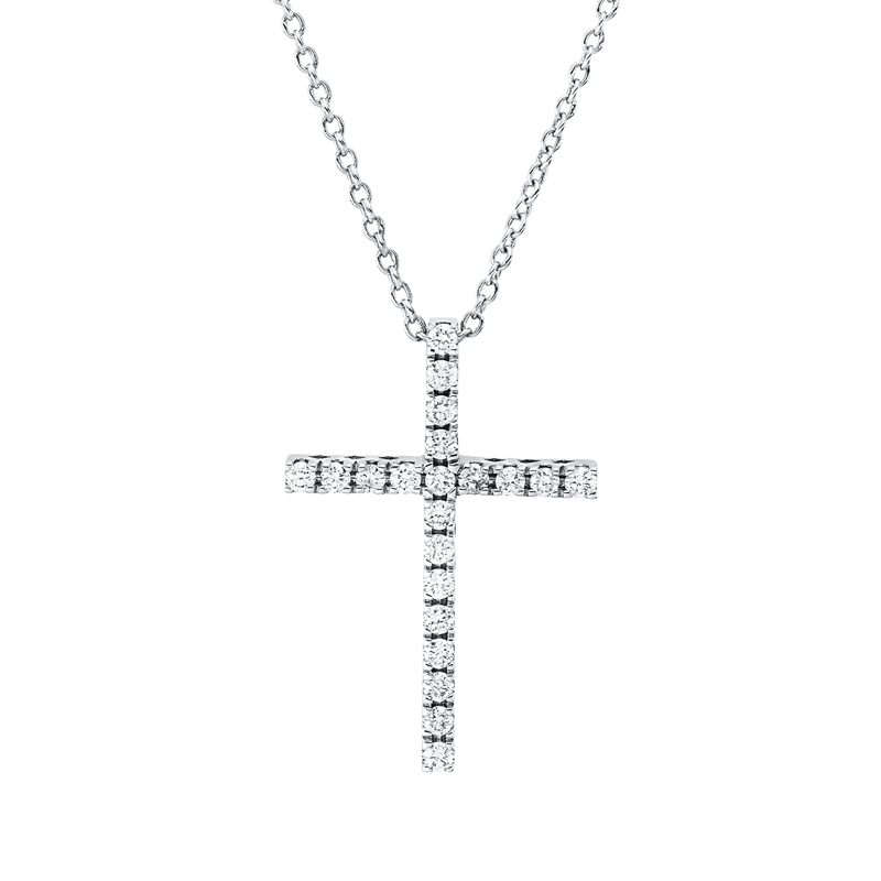 Collier 18 kt WG Kreuz