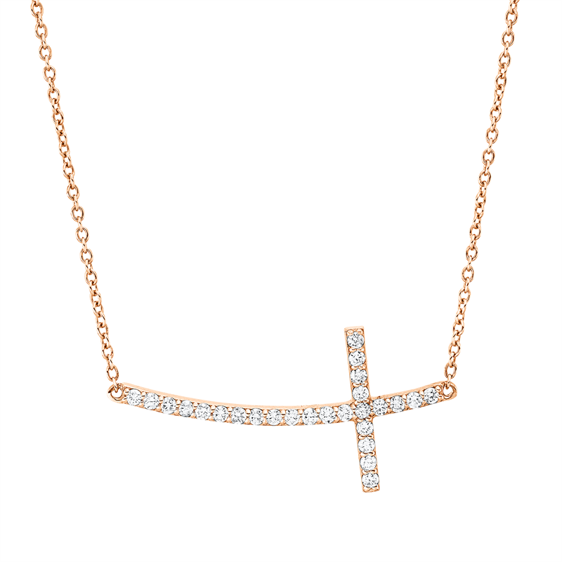 Collier 14 kt RG Kreuz