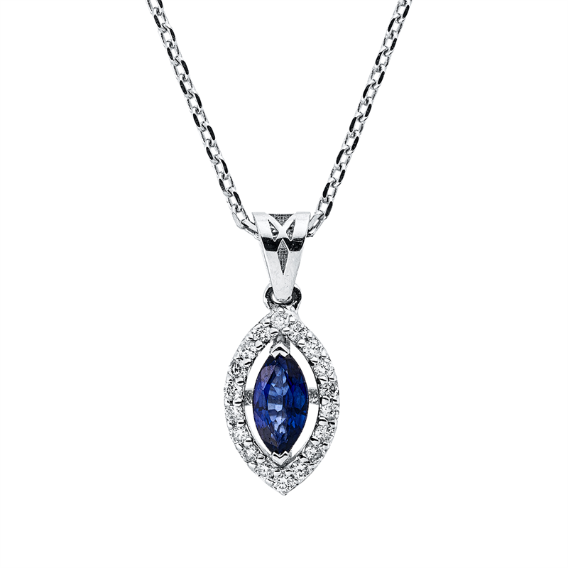Collier 18 kt WG, mit Öse