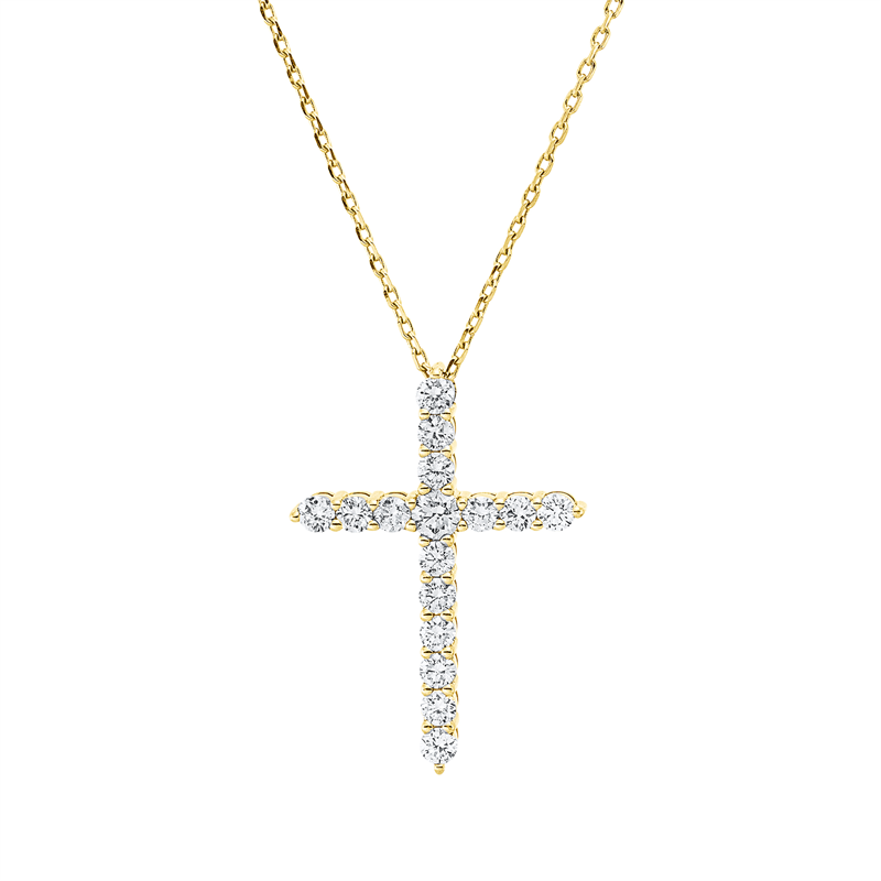 Collier 18 kt GG Kreuz
