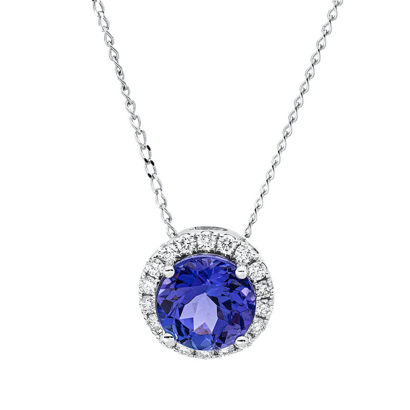 Collier 14 kt WG, mit ZÖ 40 cm + 42,5 cm