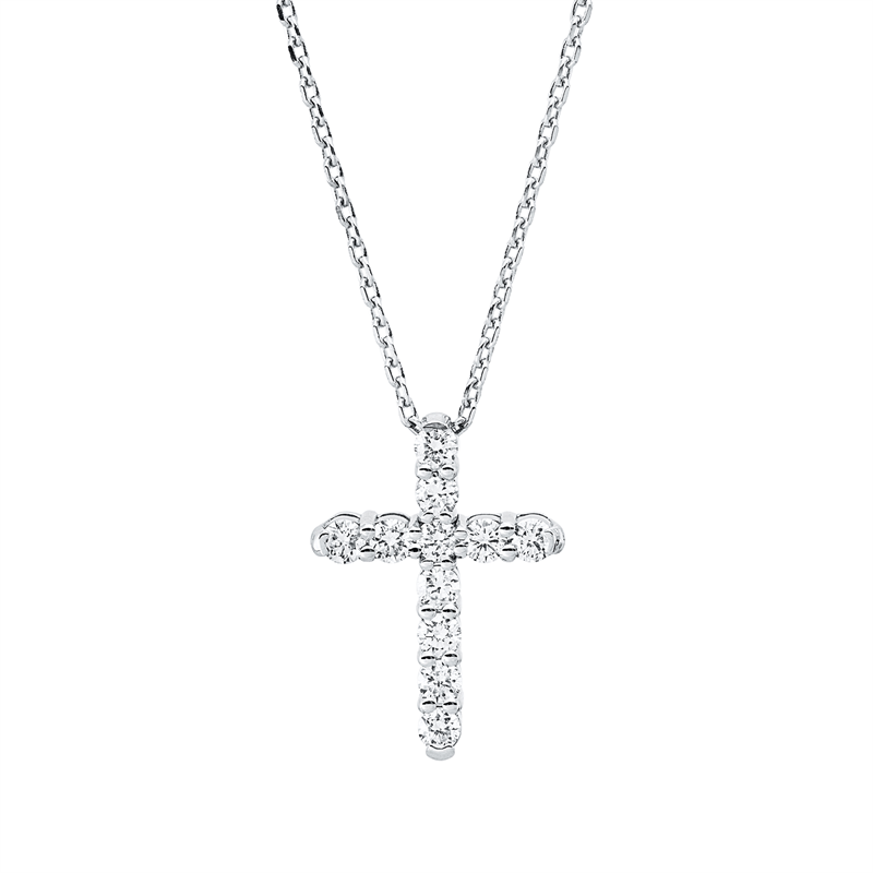 Collier 18 kt WG Kreuz