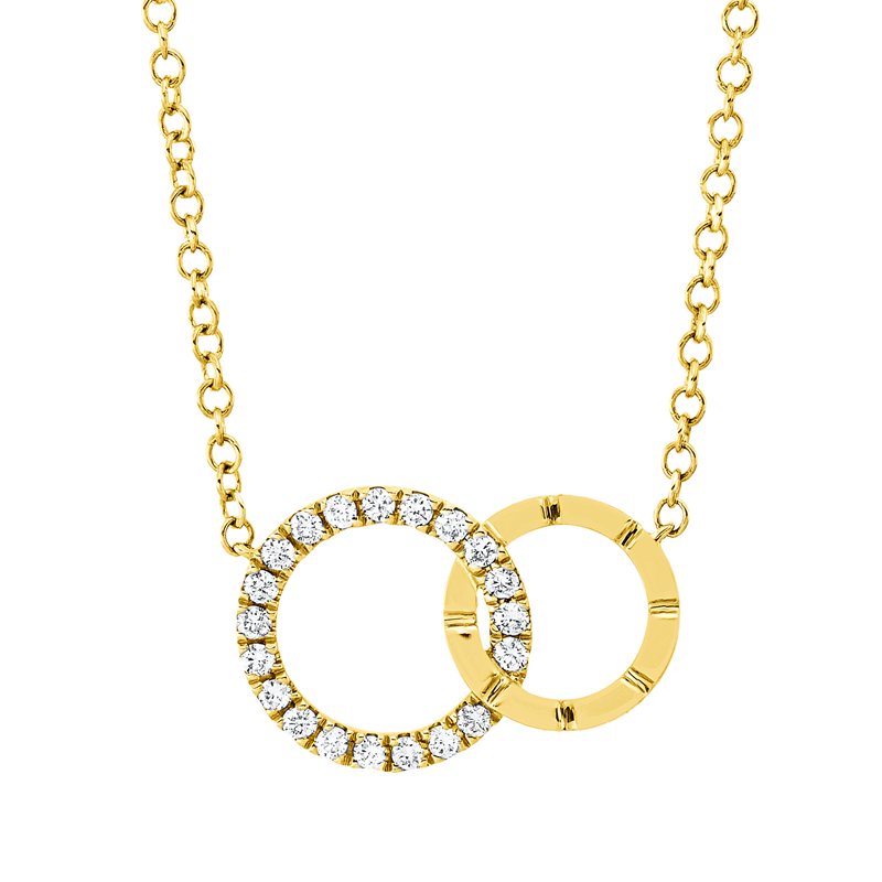Collier 14 kt GG, mit ZÖ 40 cm + 43 cm