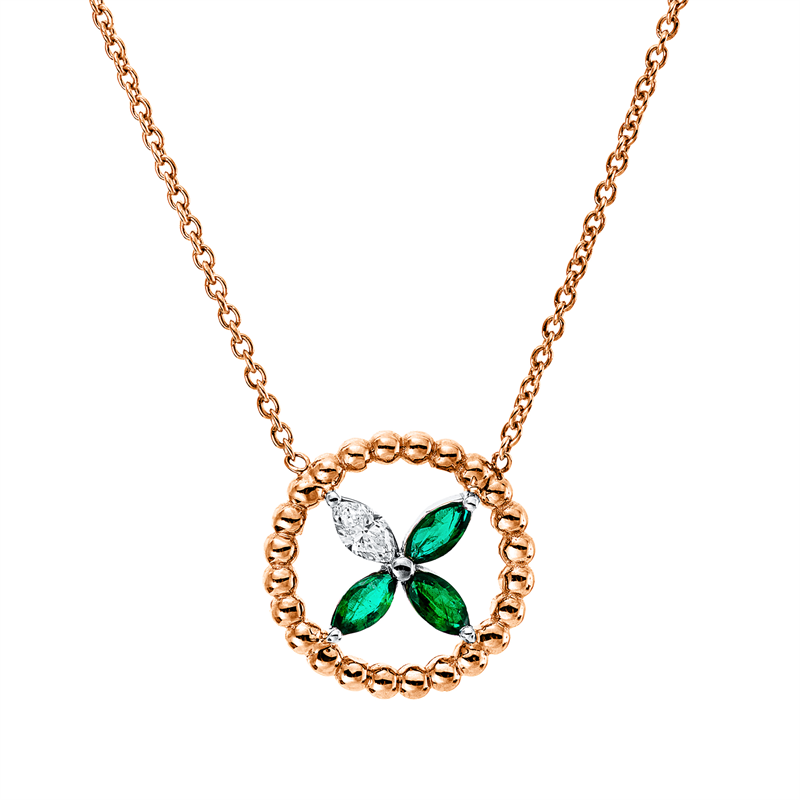 Collier 18 kt RG+WG