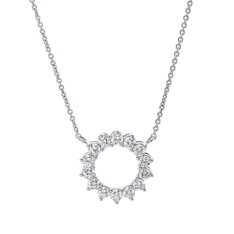 Collier 18 kt WG Kreis