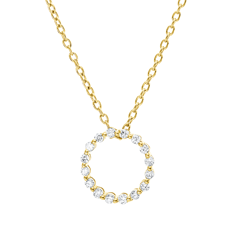 Collier 18 kt GG Kreis, mit ZÖ 40 cm