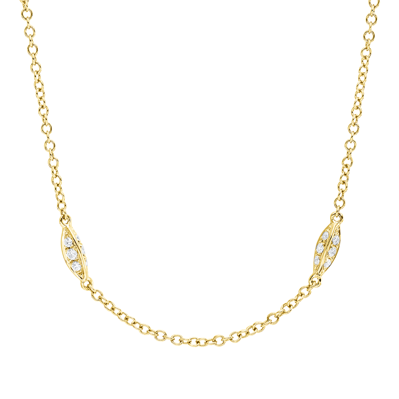 Collier 18 kt GG, mit ZÖ 40 cm + 43 cm