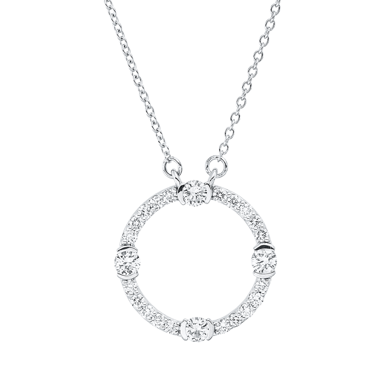 Collier 18 kt WG Kreis