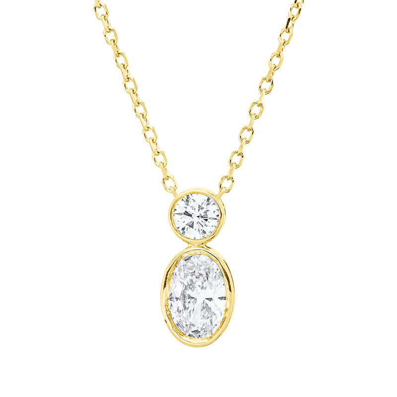 Collier Zarge 18 kt GG, mit ZÖ 40 cm + 42 cm
