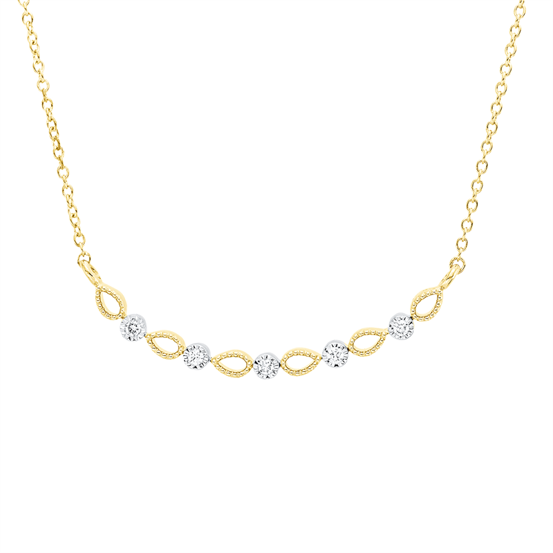 Collier 18 kt GG+WG, mit ZÖ 42,5 cm + 40,0 cm