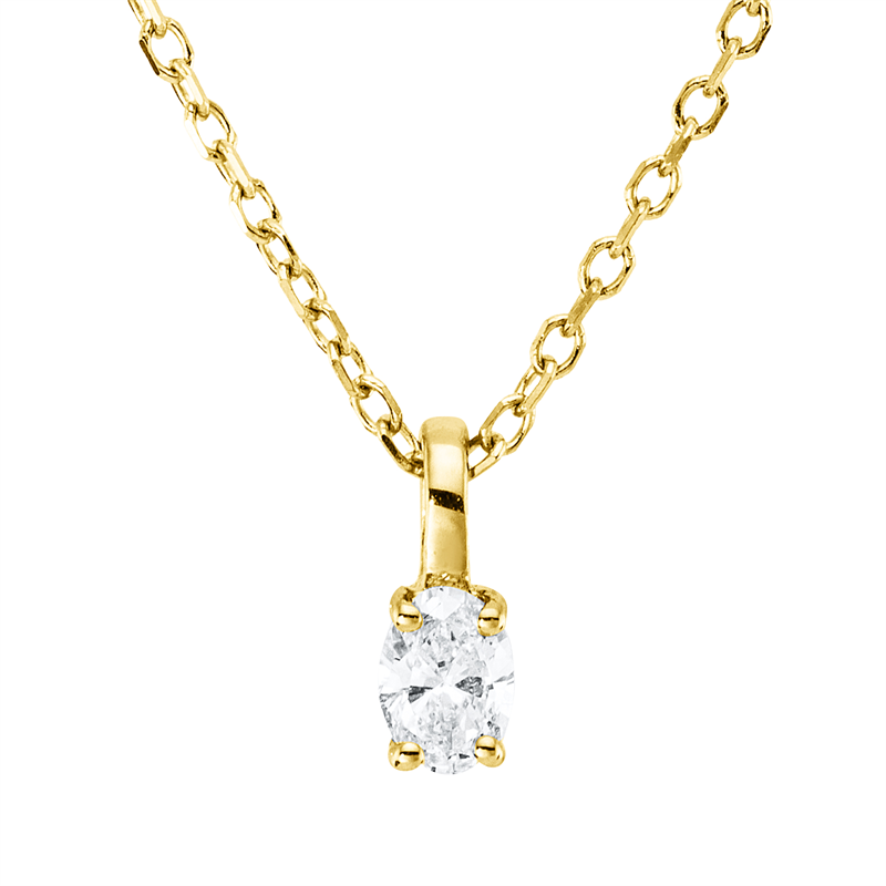 Collier 4er-Krappe 18 kt GG, mit ZÖ 43 cm